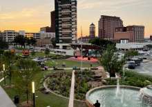 This was taken from the Bartlesville Community Center's balcony during an event out on the green